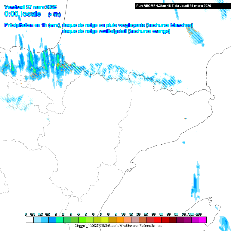 Animación evolución de las precipitaciones previstas en La Rioja