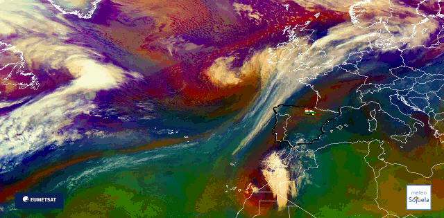 Animación imágenes satélite Meteosat.