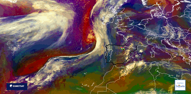 Animación imágenes satélite Meteosat. DANA y Frente