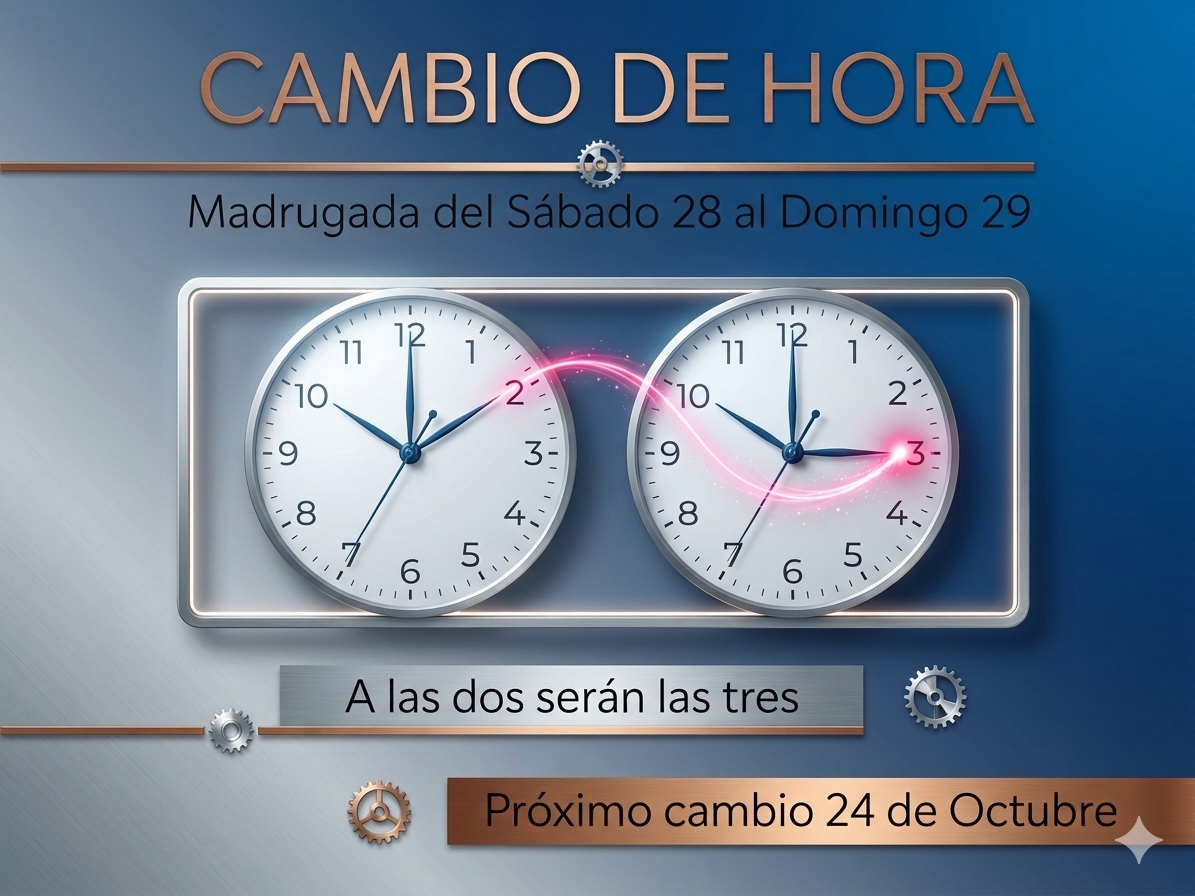 Cambio de hora. Horario de verano
