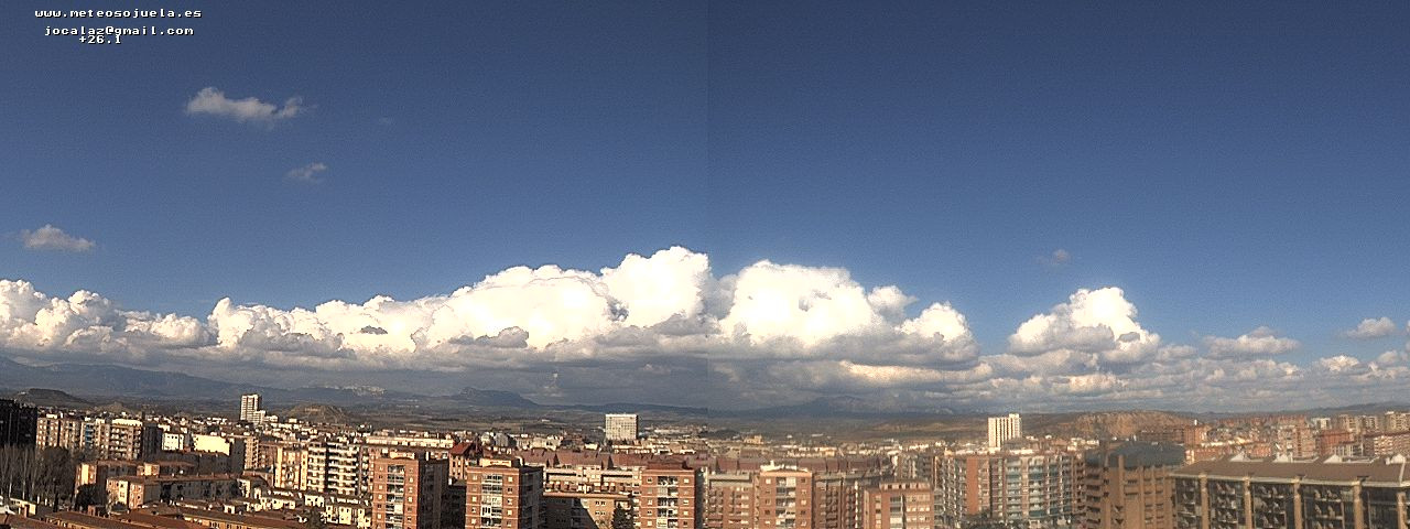 Imagen WEBCAM Logroño Nubes de evolucion www.meteosojuela.es