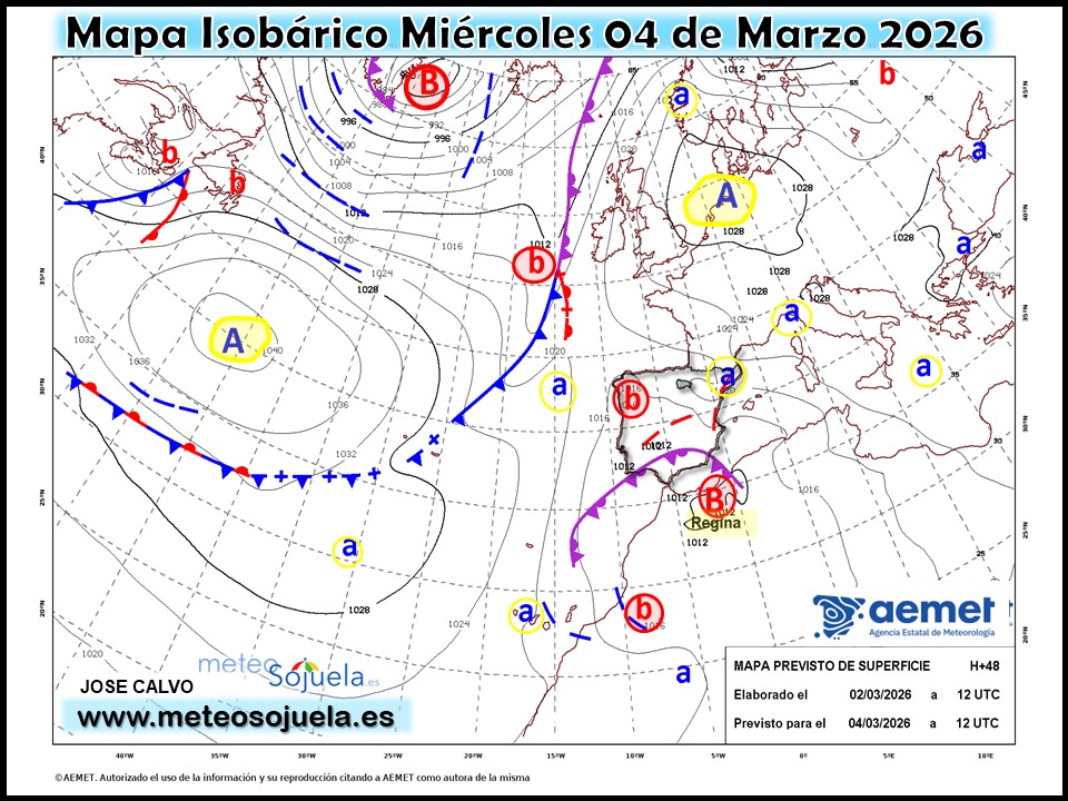 Mapa Isobárico La Rioja. Meteosojuela