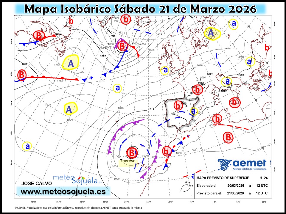 Mapa Isobárico La Rioja. Meteosojuela