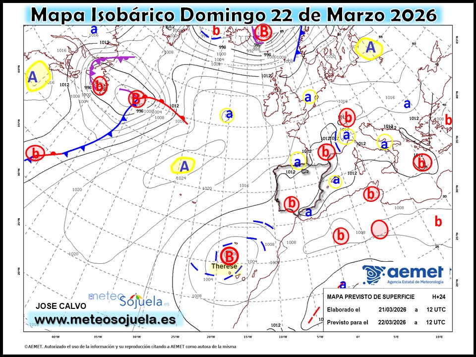 Mapa Isobárico La Rioja. Meteosojuela