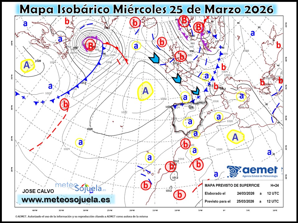 Mapa Isobárico La Rioja. Meteosojuela