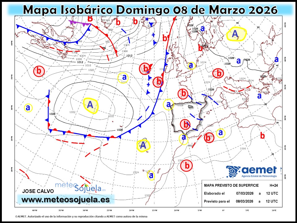 Mapa Isobárico La Rioja. Meteosojuela