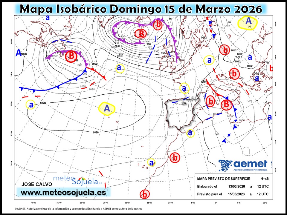Mapa Isobárico La Rioja. Meteosojuela