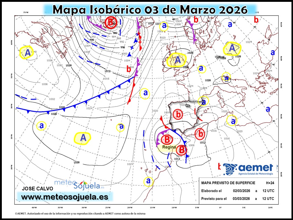 Mapa Isobárico La Rioja. Meteosojuela