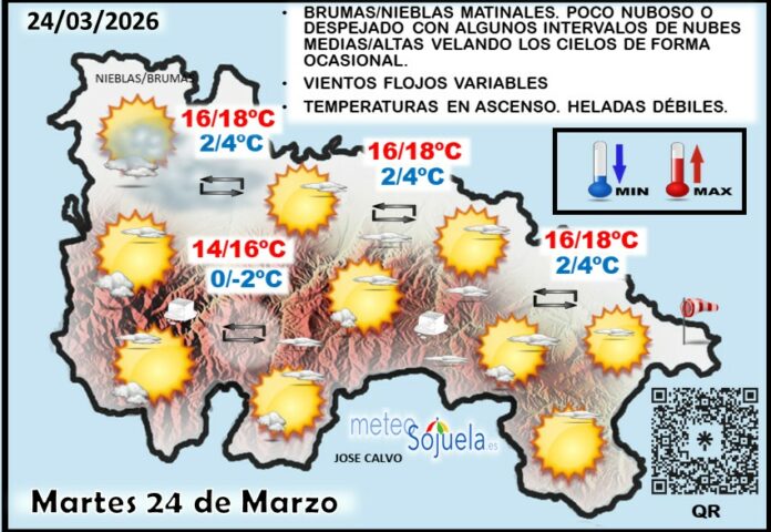 Mapa del tiempo en La Rioja. Meteosojuela Mapa del tiempo en La Rioja. Meteosojuela