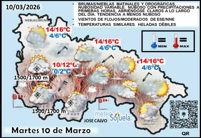 Mapa del tiempo en La Rioja. Meteosojuela Mapa del tiempo en La Rioja. Meteosojuela