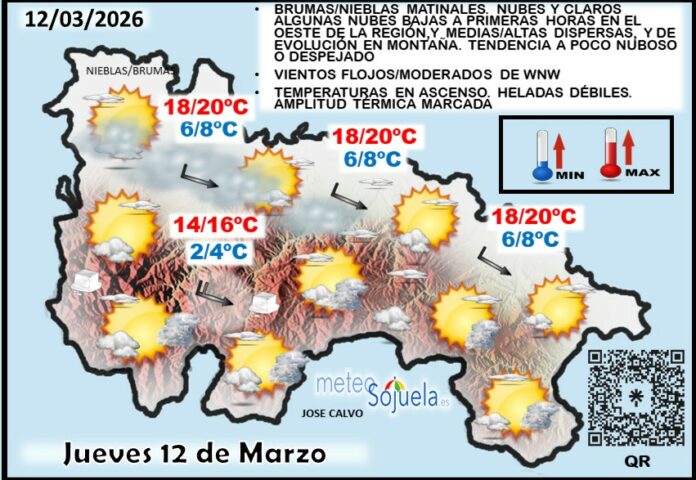 Mapa del tiempo en La Rioja. Meteosojuela Mapa del tiempo en La Rioja. Meteosojuela
