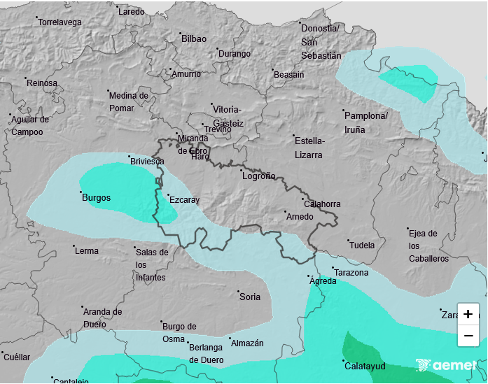 Precipitación Media según AEMET. Meteosojuela La Rioja 03
