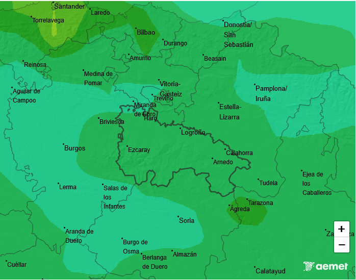 Precipitación Media según AEMET. Meteosojuela La Rioja 07
