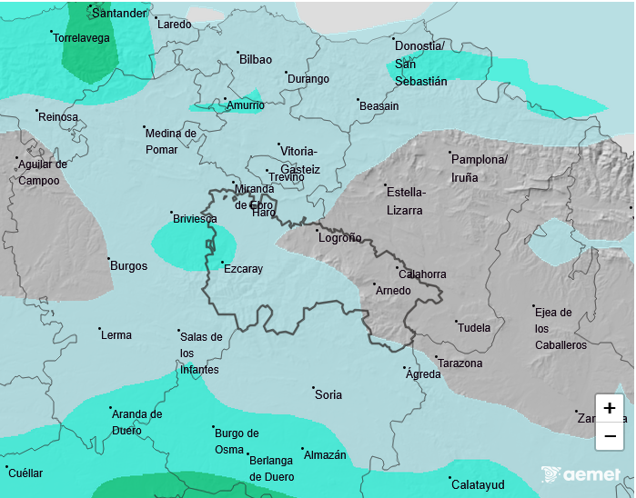 Precipitación Media según AEMET. Meteosojuela La Rioja 10