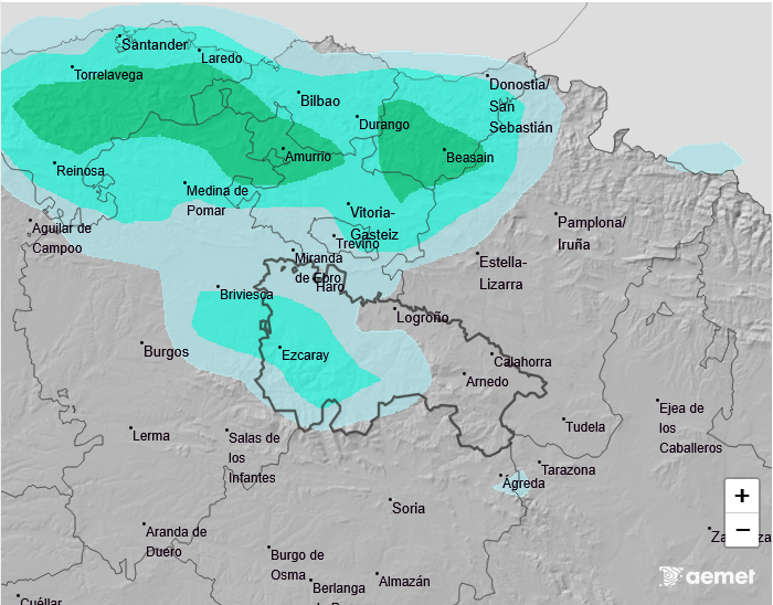 Precipitación Media según AEMET. Meteosojuela La Rioja 27