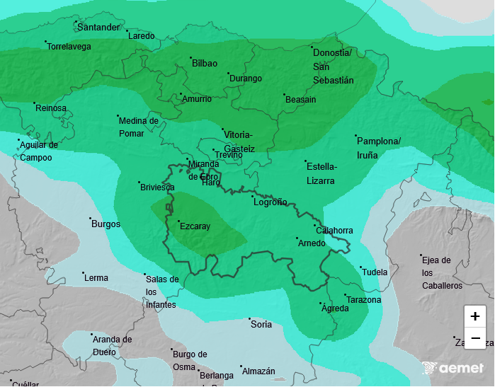 Precipitación Media según AEMET. Meteosojuela La Rioja 29