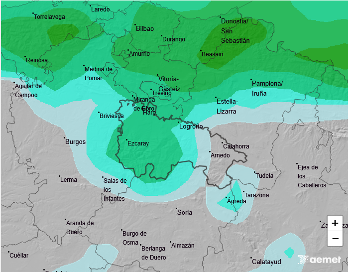 Precipitación Media según AEMET. Meteosojuela La Rioja 30