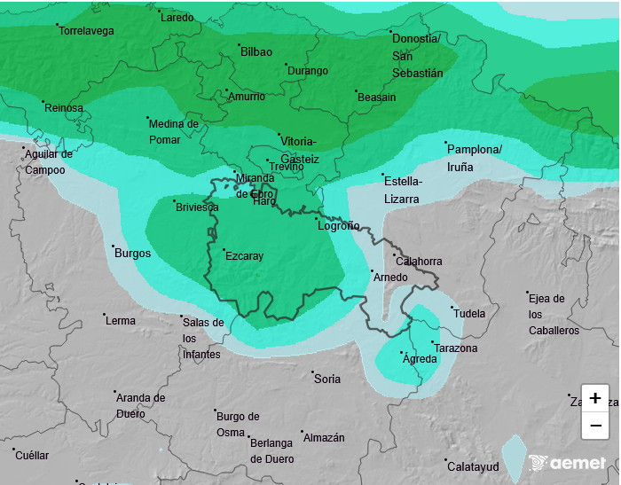 Precipitación Media según AEMET. Meteosojuela La Rioja 31