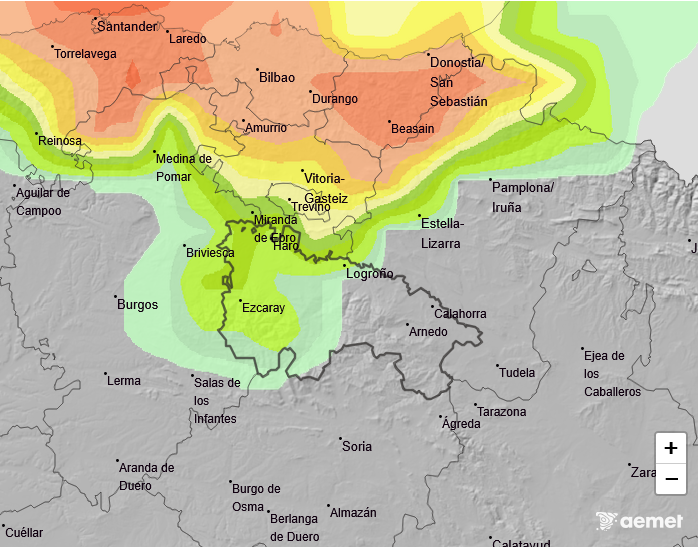 Probabilidad de Precipitación según AEMET. Meteosojuela La Rioja 02