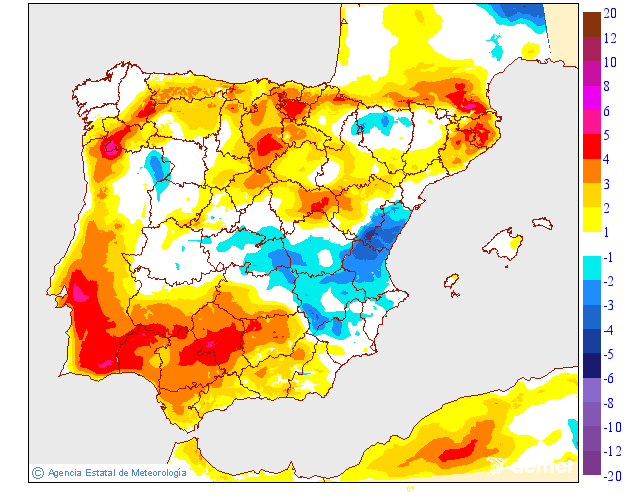 Variación de temperaturas máximas AEMET Meteosojuela 07
