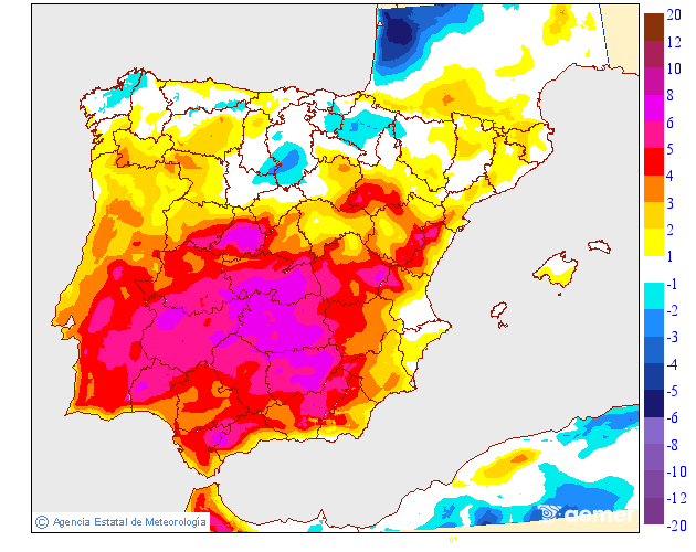 Variación de temperaturas máximas AEMET Meteosojuela 11