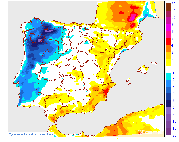 Variación de temperaturas máximas AEMET Meteosojuela 14