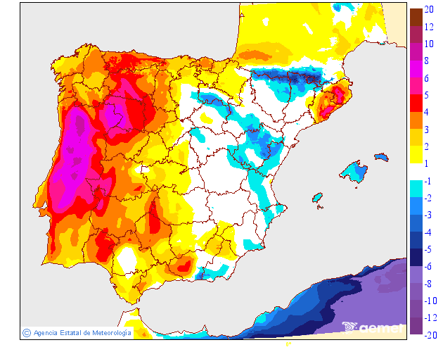 Variación de temperaturas máximas AEMET Meteosojuela 16