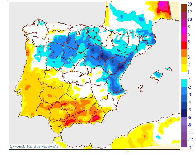 Variación de temperaturas máximas AEMET Meteosojuela 23