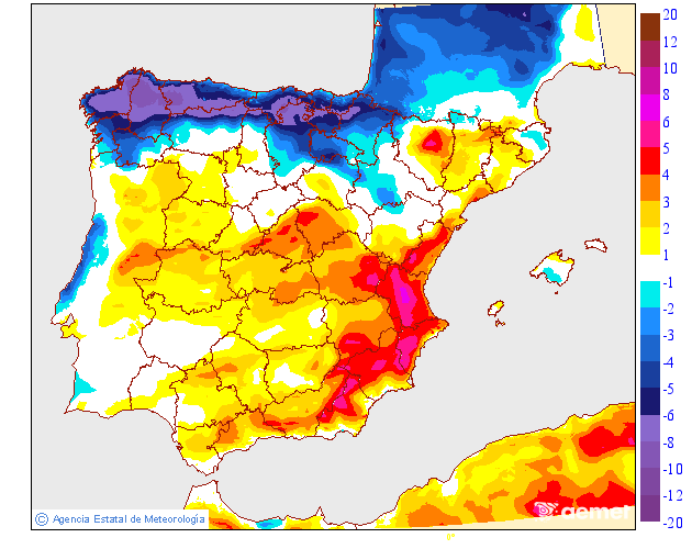 Variación de temperaturas máximas AEMET Meteosojuela 26