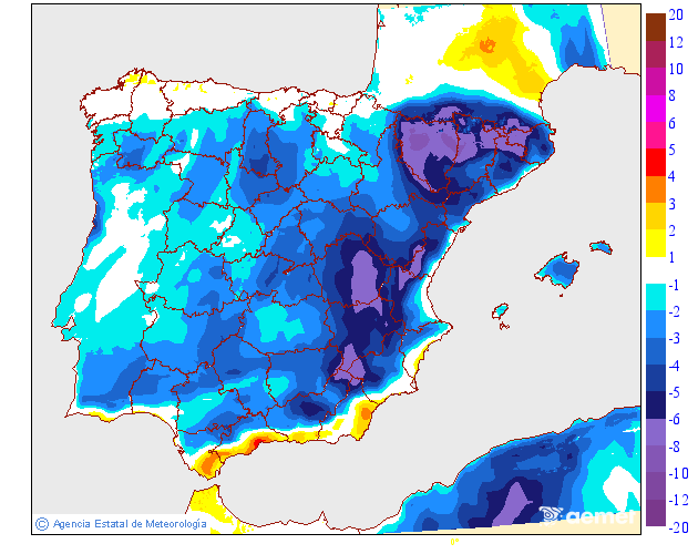 Variación de temperaturas máximas AEMET Meteosojuela 29