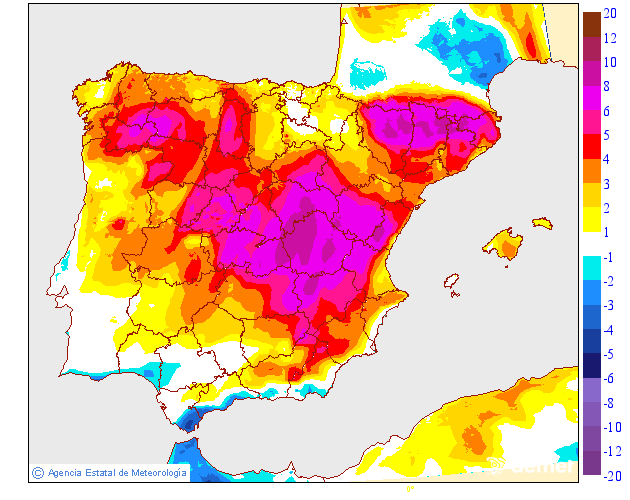 Variación de temperaturas máximas AEMET Meteosojuela 30