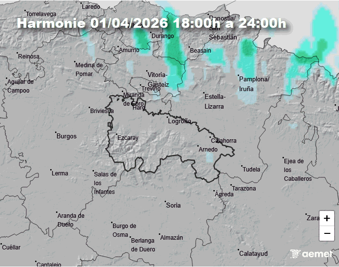 Animación Precipitación Modelo Haromonie 01 04