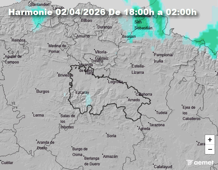 Animación Precipitación Modelo Haromonie 02 04