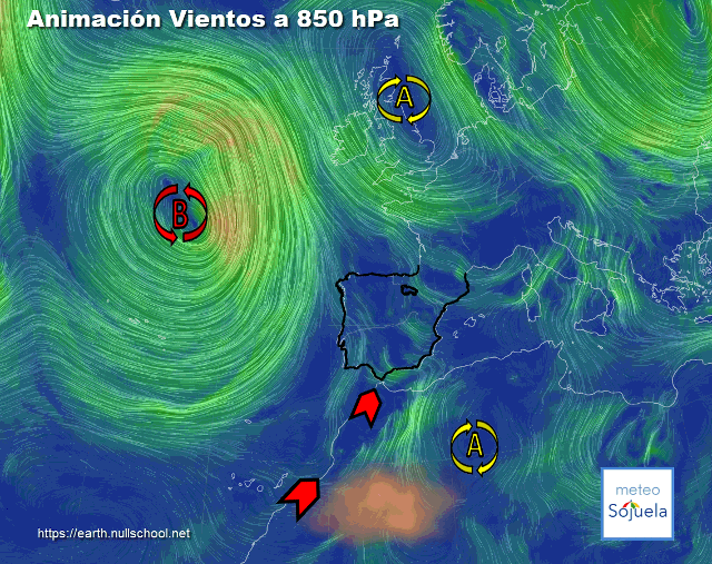 Animación Viento a 850hPa. BFA
