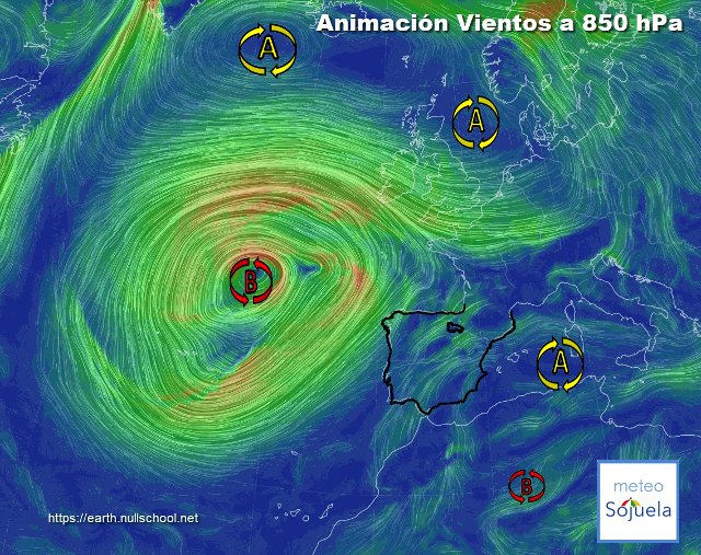 Animación Viento a 850hPa. BFA