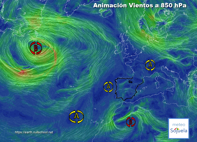 Animación Viento a 850hPa. Variable