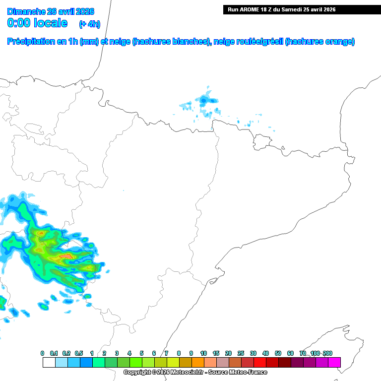 Animación evolución de las precipitaciones previstas en La Rioja