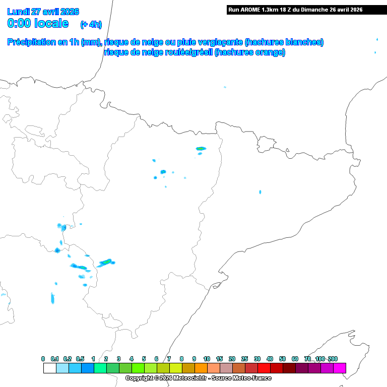 Animación evolución de las precipitaciones previstas en La Rioja