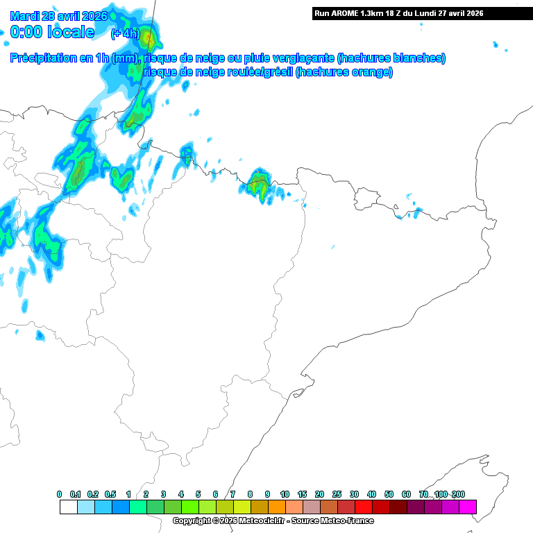 Animación evolución de las precipitaciones previstas en La Rioja