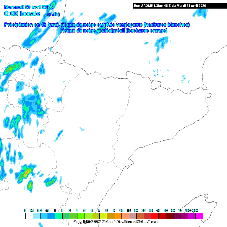 Animación evolución de las precipitaciones previstas en La Rioja