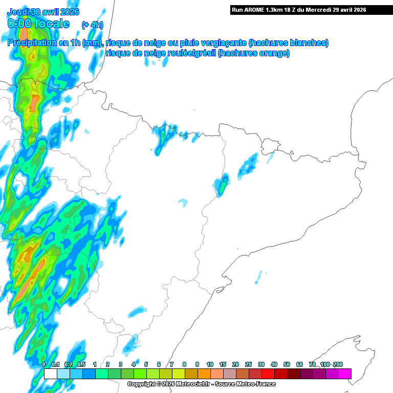 Animación evolución de las precipitaciones previstas en La Rioja
