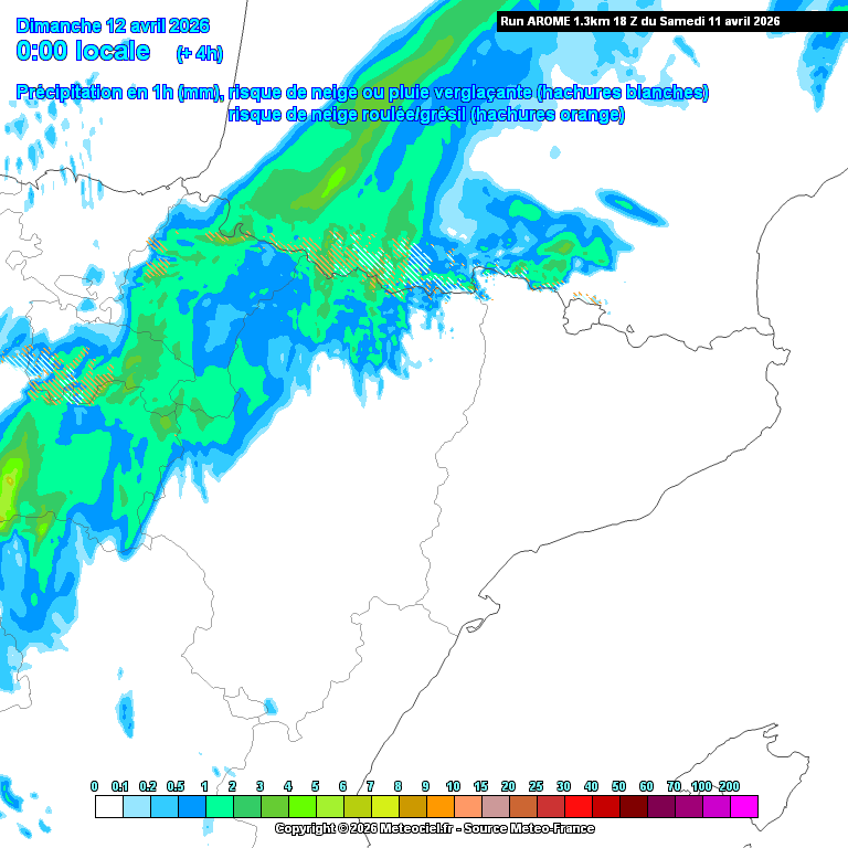 Animación evolución de las precipitaciones previstas en La Rioja