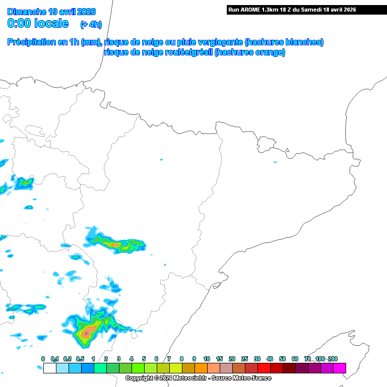 Animación evolución de las precipitaciones previstas en La Rioja