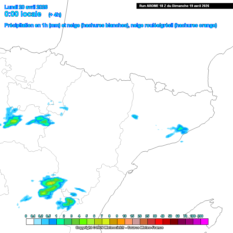 Animación evolución de las precipitaciones previstas en La Rioja