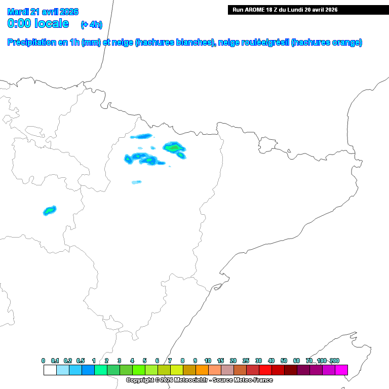 Animación evolución de las precipitaciones previstas en La Rioja
