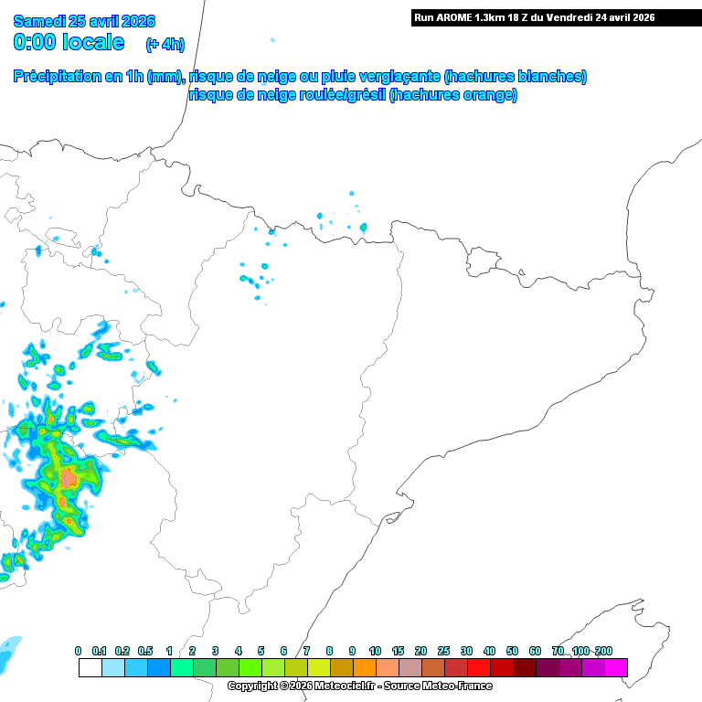 Animación evolución de las precipitaciones previstas en La Rioja