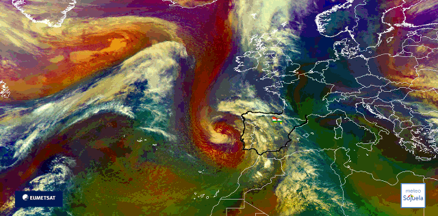 Animación imágenes satélite Meteosat. Altas presiones