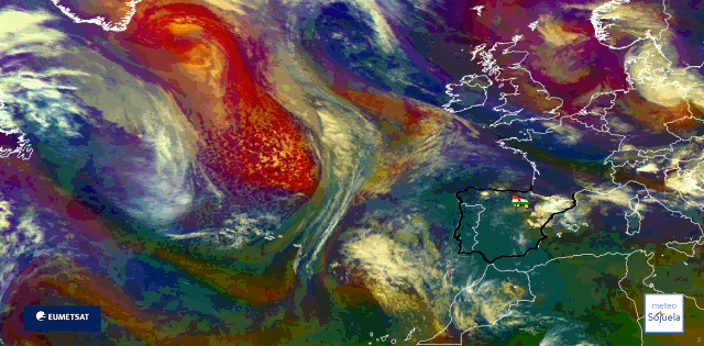 Animación imágenes satélite Meteosat. Altas presiones