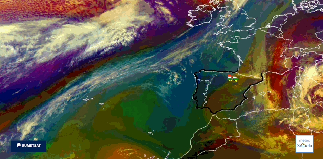 Animación imágenes satélite Meteosat. Altas presiones