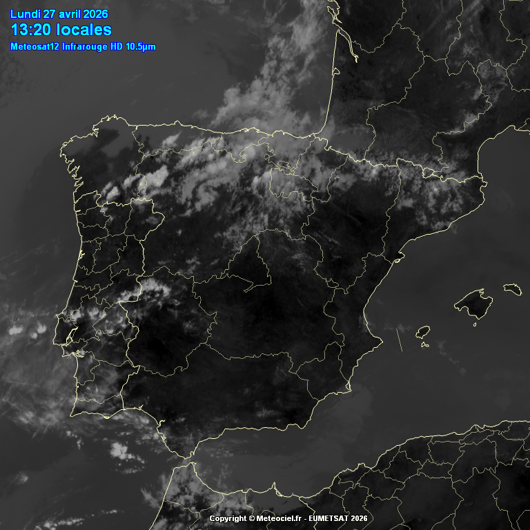 Animación imágenes satélite Meteosat. Tormentas